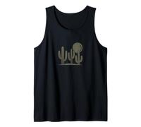 Vintage Cactus Moon Desert Silhouette Graphic, National Park Tank Top