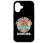 Vintage Cactus The World Needs More Dancing Retro Dance Case for iPhone 16