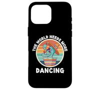 Vintage Cactus The World Needs More Dancing Retro Dance Case for iPhone 16 Pro Max