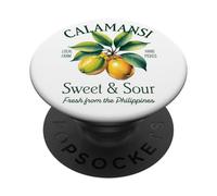 Vintage Calamansi Filipino Lime Fruit Philippine Lemon Retro PopSockets Adhesive PopGrip