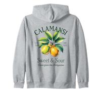 Vintage Calamansi Filipino Lime Fruit Philippine Lemon Retro Zip Hoodie