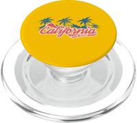 Vintage California Beach Retro Palm Tree Long Beach Vacation PopSockets PopGrip for MagSafe