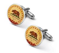 Vintage California Republic Men's Cufflinks Alloy Cuff Link Classic Shirt Accessories for Party Business Wedding