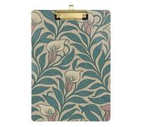 Vintage Calla Lily Pattern A4 Girls clipboard Plastic for Nursing Student Trade Quest Size 9 x 12