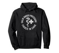 Vintage, Calm, Under, Pressure. Nurse Empowerment Art. Pullover Hoodie