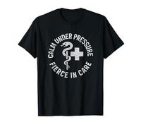 Vintage, Calm, Under, Pressure. Nurse Empowerment Art. T-Shirt