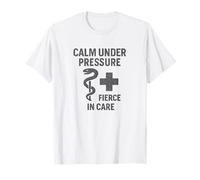 Vintage, Calm, Under, Pressure. Nurse Empowerment Art. T-Shirt