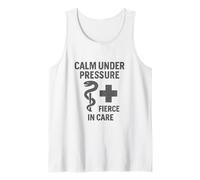 Vintage, Calm, Under, Pressure. Nurse Empowerment Art. Tank Top