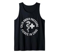 Vintage, Calm, Under, Pressure. Nurse Empowerment Art. Tank Top