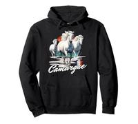Vintage Camargue France White Horses Retro Pullover Hoodie