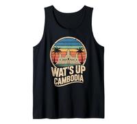 Vintage Cambodia, Angkor Wat Temple, South East Asia Tank Top
