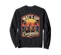 Vintage Cambodia Design, Angkor Wat Temple, South East Asia Sweatshirt