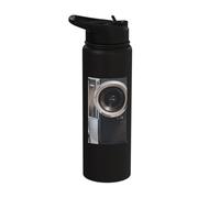 Vintage Camera Close-Up Stainless Steel Insulated Water Bottle