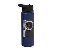 Vintage Camera Close-Up Stainless Steel Insulated Water Bottle