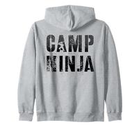 Vintage CAMP NINJA Summer Staff Counselor Teacher Military Zip Hoodie
