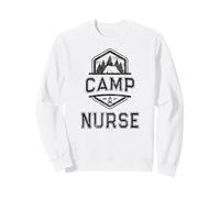 Vintage CAMP NURSE Staff Off Duty Campground Wellness Crew Sweatshirt