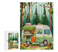 Vintage Camper 300Pc Jigsaw Puzzles Adults ChildrenJigsaws Post-Exam Relaxation Challenging Design Great Gift Students Stress Reliever 300 PCS
