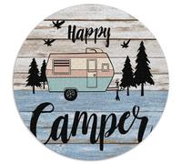 Vintage Camper Jigsaw 1000 Piece Round Puzzle Camping Elements Classic Games For Adults 1000pcs (67.5x67.5cm)