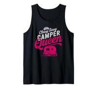 Vintage Camper Queen RV Vibes Camping Parking Autograph Tank Top