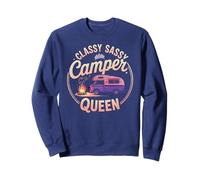 Vintage CAMPER QUEEN Sassy RV Besties Camping Adventure Sweatshirt