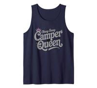 Vintage Camper Queen Sassy RV Besties Camping Trailer Tank Top