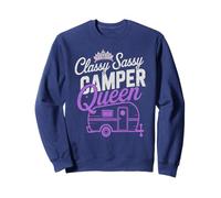 Vintage CAMPER QUEEN Sassy RV Vibes Camping Parking Sweatshirt