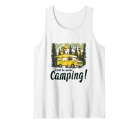 Vintage Camper Van Mountains Chill Mode Camping Adventure Tank Top