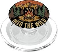 Vintage Camping Adventure Outdoor Gift Into The Wild PopSockets PopGrip for MagSafe