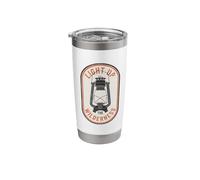 Vintage Camping Lantern Graphic for Campers and Hikers Stainless Steel Insulated Tumbler
