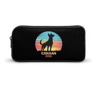 Vintage Canaan Dog Pencil Case Pen Box Stationery Bag Makeup Organizer Multifunctional Pouch Holder