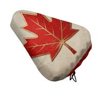 Vintage Canada Flag Bike Seat Cushion Waterproof Bicycle Seat Cover with Drawstring Comfort Dustproof Rain Proof Protection Bike Seat for Outdoor Most Bicycles Mountain Road Bikes