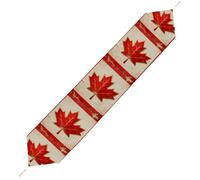Vintage Canada Flag Table Runner for Dining Table, Short Plush Runners Washable & Durable Tablerunner Modern Home Decor for Wedding, Kitchen, Holiday 200*33cm