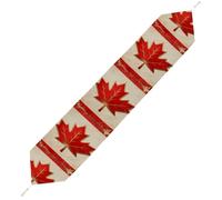 Vintage Canada Flag Table Runner for Dining Table, Short Plush Runners Washable & Durable Tablerunner Modern Home Decor for Wedding, Kitchen, Holiday 229*33cm