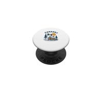 Vintage Canada - Rustic Cabin and Maple Leaf Flag PopSockets Adhesive PopGrip