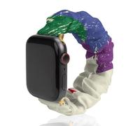 Vintage Canadian And Gay Flag Printed Scrunchie Watch Band Compatible with IWatch Soft Elastic Replacement Straps