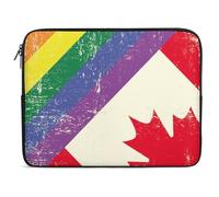 Vintage Canadian And Gay Flag Trendy Laptop Bag Computer Carrying Case Lightweight Briefcases for Working