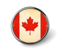 Vintage Canadian Flag Round Badge Pin Metal Memorial Brooch Button Lapel Pins for Backpack Wedding