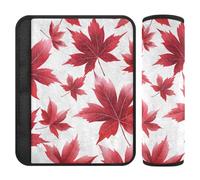 Vintage Canadian Maple Leaf White 2 Pack Shoulder pad for Strap, Stop seat Belt Cutting into Neck, seat Belt Cushion for Airplane Auto Auto 10x7.7 in forro para cinturon de