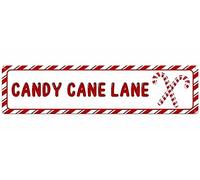 Vintage Candy Cane Lane Christmas Street Sign Rustic Aluminium Metal Tin Sign 4x16 Inch Home Poster Bar Pub Decor
