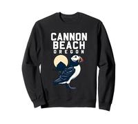 Vintage Cannon Beach Oregon Puffin Illustration Sweatshirt