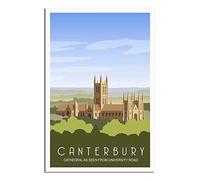 Vintage Canterbury Cathedral England Travel Poster Decorative Posters Modern Bedroom Canvas Art Poster Picture Painting Posters Wall Decor Art Gift