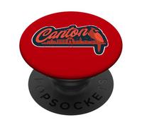 Vintage Canton Skyline Cardinal Bird Ohio OH Souvenir PopSockets Adhesive PopGrip
