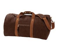 Vintage Canvas Holdall Duffle Bag - 45 Litres Pack of 2 Quadra Brown One Size