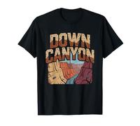 Vintage Canyoneering Slot Canyon Sandstone Walls Silhouette T-Shirt