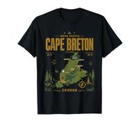 Vintage Cape Breton Island map, Retro Nova Scotia Canada tri T-Shirt