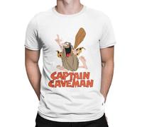 Vintage Captain Caveman Cavey 1980s Cartoon T Shirt Hanna Barbera Graphic T Shirts Summere Women Men Fashion Short-Sleev Tops White