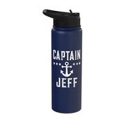 Vintage Captain Jeff Cruise or Lake Boating Enthusiasts Stainless Steel Insulated Water Bottle