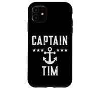 Vintage Captain Tim Personalized Family Cruise Boat Case for iPhone 11