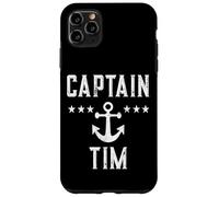 Vintage Captain Tim Personalized Family Cruise Boat Case for iPhone 11 Pro Max