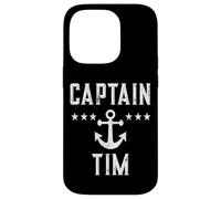 Vintage Captain Tim Personalized Family Cruise Boat Case for iPhone 14 Pro